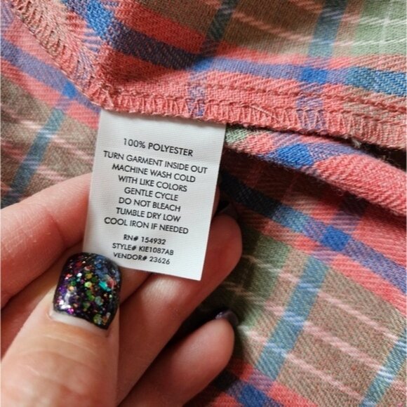 Bke Youth Flannel Buttonup L - Picture 4 of 5